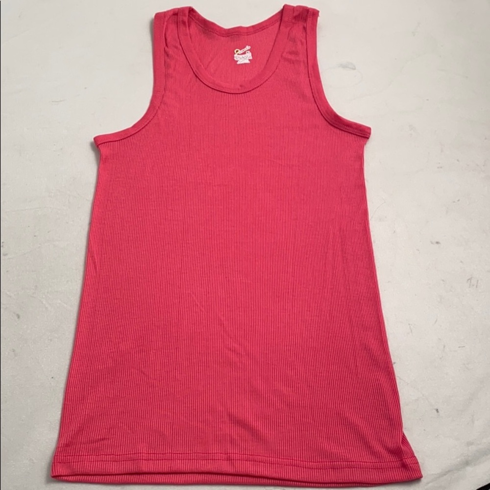 Pamela hot pink cotton ribbed tank top XL